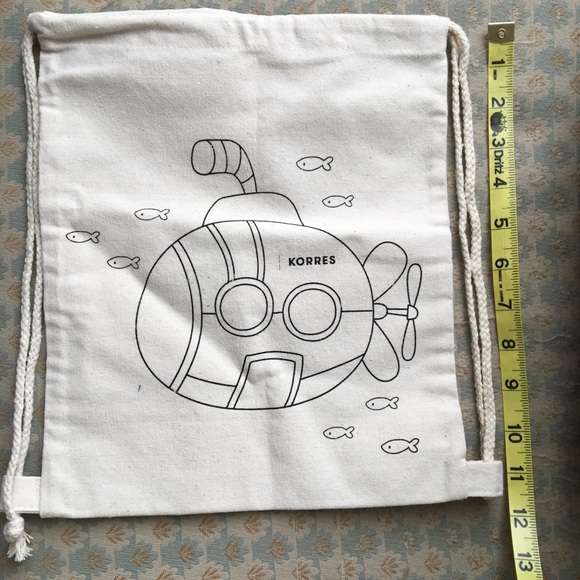 Korres small cotton cinch backpack bag - Picture 3 of 3